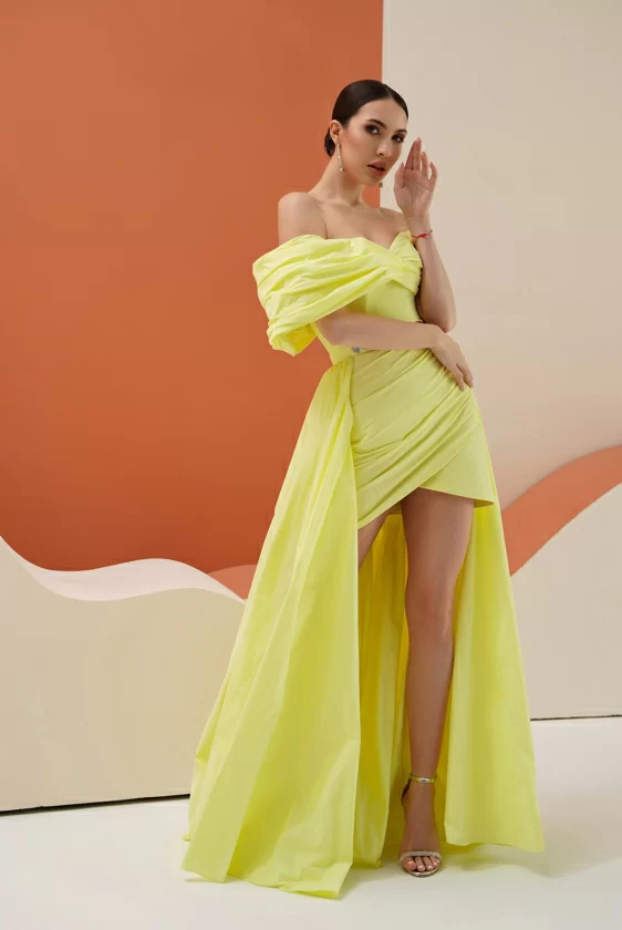 Вечернее платье 457-01-yellow