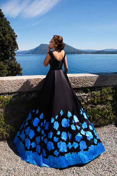 1-Вечернее платье арт.72138-1 BK-BLUE