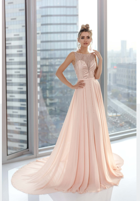 Вечернее платье Арт 19016-peach