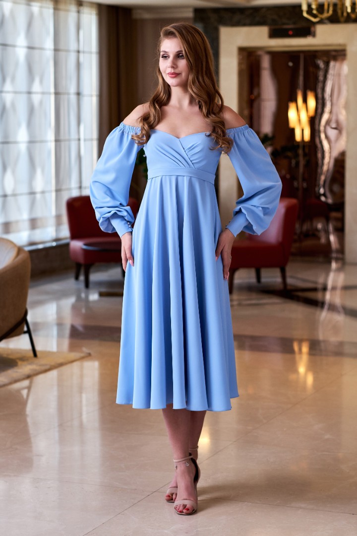 Вечернее платье арт.287-04-1-голубой