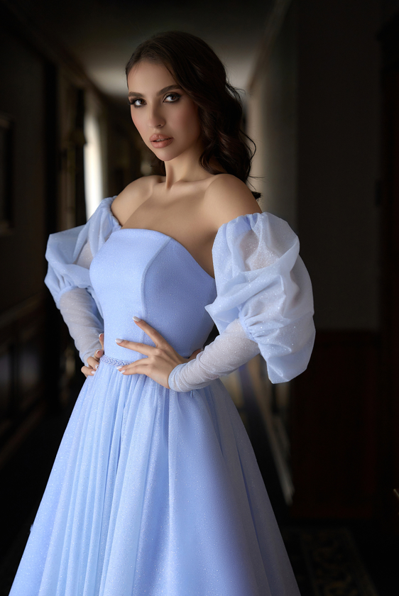 Вечернее платье 367-06-blue