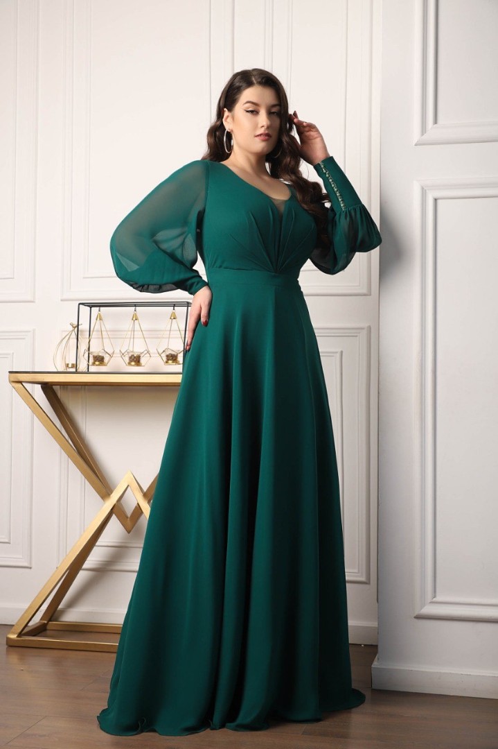 Вечернее платье 356-16xl-green