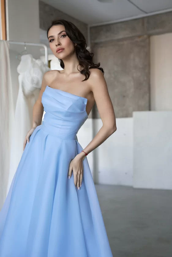 Вечернее платье 369-02-1-blue