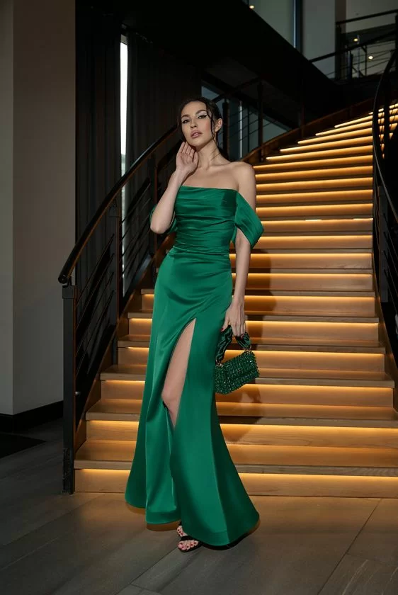 1-Вечернее платье Арт.377-08-green