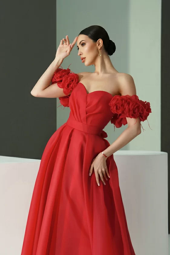 Вечернее платье 455-03-red
