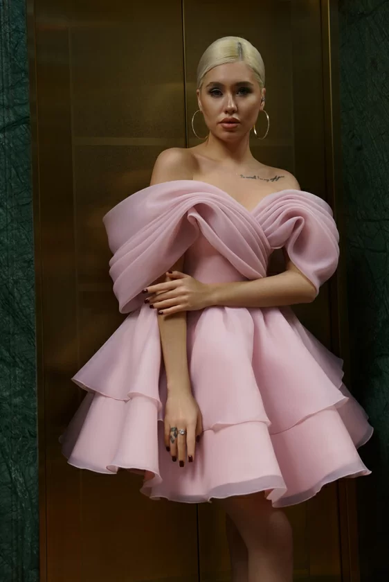 Вечернее платье 443-02-2-pink